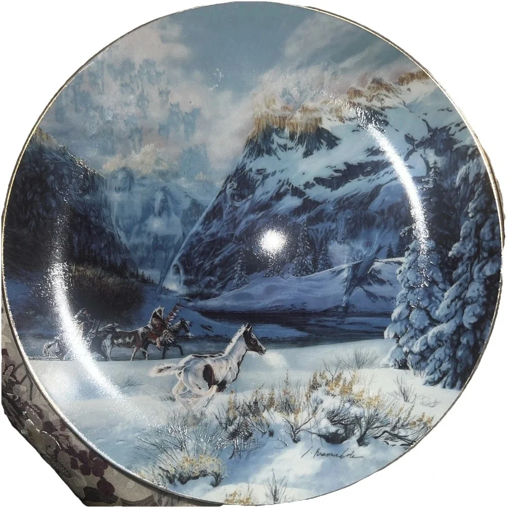 Plate Horses in the snow RunG20-129.1The Wind No. 458 E By Julie Kramer‎ BRADEX